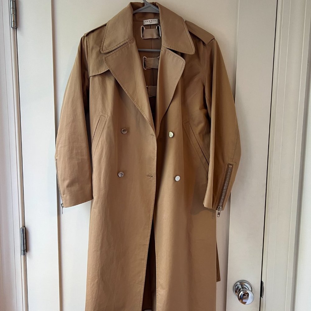Sandro Gabriela Trench Coat in Classic Tan - Picture 8 of 8